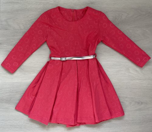 Nyomott mintás ruha, pink, 122