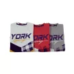 York feliratú fiú felső, szürke-kék