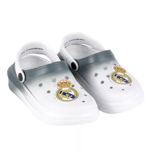 Real Madrid Coat of Arms White gyerek papucs, clog 34/35