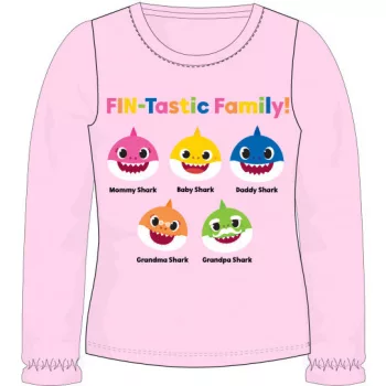  Baby Shark Family Pink gyerek hosszú ujjú póló 2 év / 92 cm