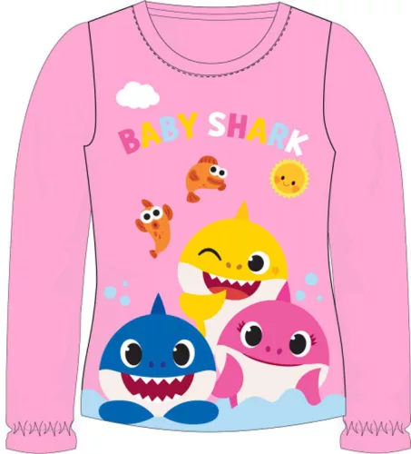 Baby Shark Fun Pink gyerek hosszú ujjú póló 2 év / 92 cm