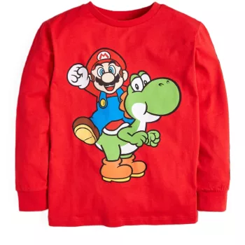   Super Mario Yoshi gyerek hosszú ujjú póló, felső 8 - 9 év / 128 - 134 cm