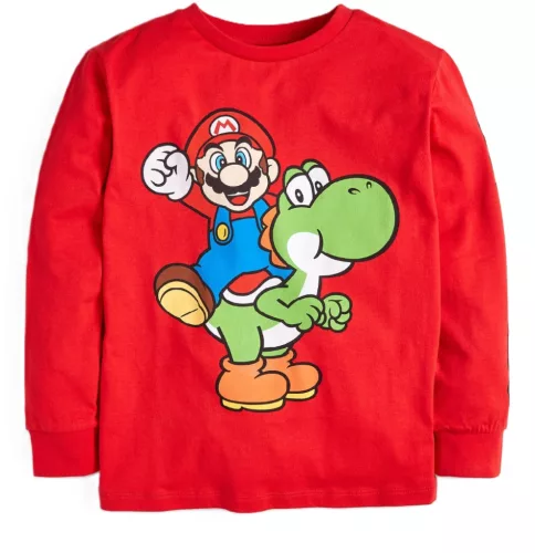 Super Mario Yoshi gyerek hosszú ujjú póló, felső 8 - 9 év / 128 - 134 cm