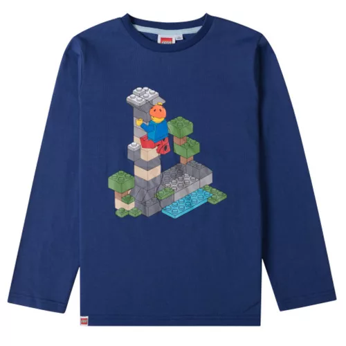 Lego Block Dark Blue gyerek hosszú ujjú póló, felső 4 év / 104 cm