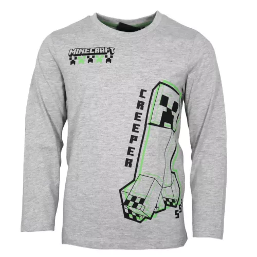 Minecraft Create Grey gyerek hosszú ujjú póló, felső 10 év / 140 cm