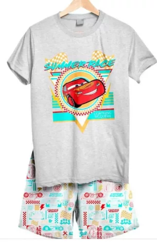Disney Verdák Summer Race Grey gyerek rövid pizsama 3 év / 98 cm
