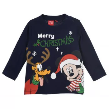   Disney Mickey Pluto Blue Karácsonyi baba póló, felső 6 hó