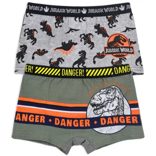 Jurassic World Danger Green gyerek boxeralsó 2 darab/csomag 6 - 8 év / 116 - 128 cm