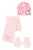 Hello Kitty Bow Pink gyerek sapka + sál + kesztyű szett 54 cm