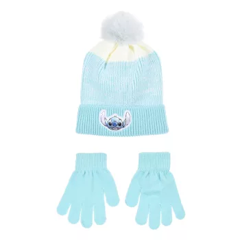   Disney Lilo és Stitch, A csillagkutya Ombre Blue  gyerek sapka + kesztyű szett 52 cm