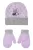 Disney Minnie Dots Purple baba sapka + kesztyű szett 48 cm
