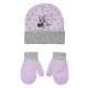Disney Minnie Dots Purple baba sapka + kesztyű szett 50 cm