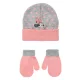 Disney Minnie Dots Grey baba sapka + kesztyű szett 48 cm