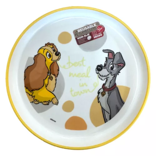 Disney Susi és Tekergő Best csúszásmentes micro lapostányér