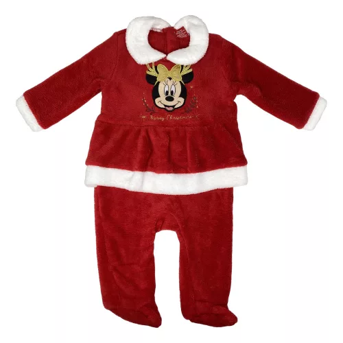 Disney Minnie Gold Bow Karácsonyi baba rugdalózó, pizsama 12 hó
