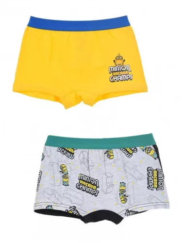 Minyonok Champs Yellow gyerek boxeralsó 2 darab/csomag 4 - 5 év / 104 - 110 cm