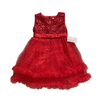 Csillogós, flitteres, tüll ruha, piros 
