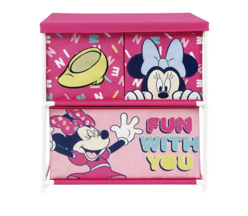 Disney Minnie Fun játéktároló állvány 3 rekeszes 53x30x60 cm