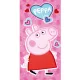 Peppa malac Love fürdőlepedő, strand törölköző 70x140cm (Fast Dry)