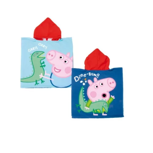 Peppa malac Dine-saw strand törölköző poncsó 55x110 cm