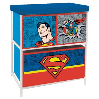   Superman Comic játéktároló állvány 3 rekeszes 53x30x60 cm
