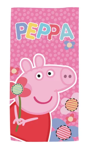 Peppa malac Flower fürdőlepedő, strand törölköző 70x140cm (Fast Dry)