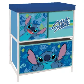   Disney Lilo és Stitch, A csillagkutya Leaf játéktároló állvány 3 rekeszes 53x30x60 cm