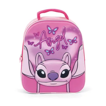   Disney Lilo és Stitch, A csillagkutya Pink Angel 3D hátizsák, táska 32 cm