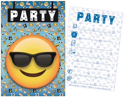 Emoji Smile party meghívó