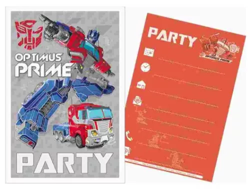 Transformers Optimus Party Meghívó