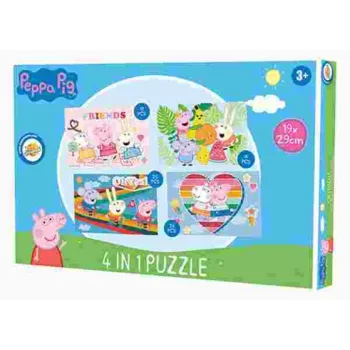 Peppa malac Friends puzzle 4 az 1-ben