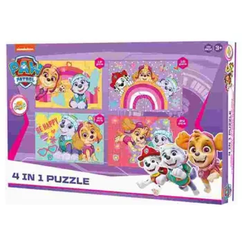 Mancs Őrjárat Be Happy Girls puzzle 4 az 1-ben