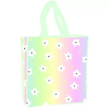Virág White hologrammos shopping bag 34 cm