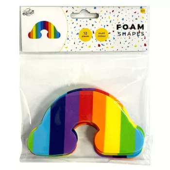 Szivárvány Adornment színes habszivacs forma 12 db-os