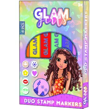 Glam Girls Eva filctoll és nyomda szett 6 db-os
