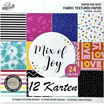 Színes Mix of Joy kreatív papír szett
