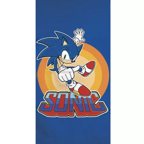 Sonic a sündisznó Power fürdőlepedő, strand törölköző 70x140cm (Fast Dry)