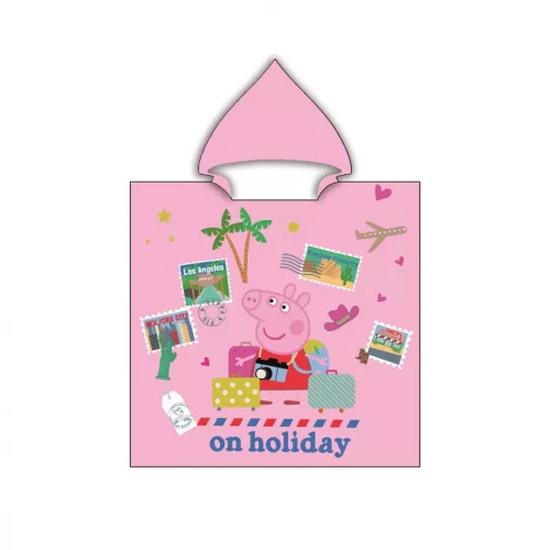Peppa malac Holiday strand törölköző poncsó 55x110 cm