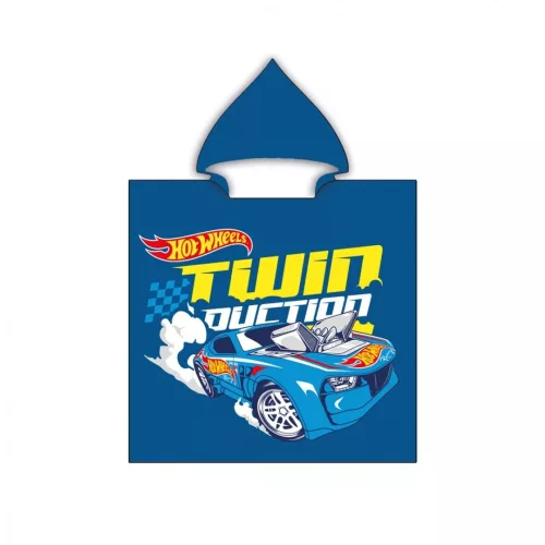Hot Wheels Twin Duction strand törölköző poncsó 55x110 cm