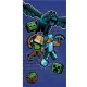 Minecraft Blue fürdőlepedő, strand törölköző 70x140cm (Fast Dry)