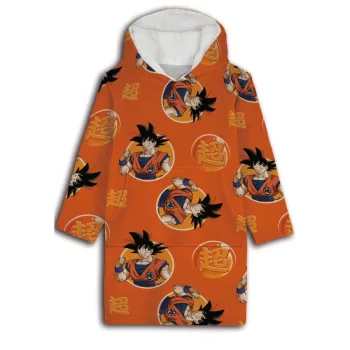   Dragon Ball Orange belebújós plüss polár takaró, poncsó 7-14 év