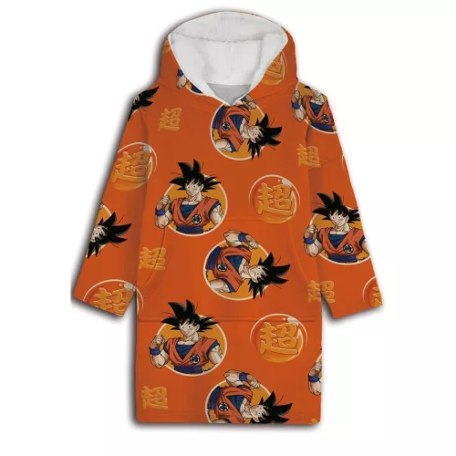 Dragon Ball Orange belebújós plüss polár takaró, poncsó 7-14 év