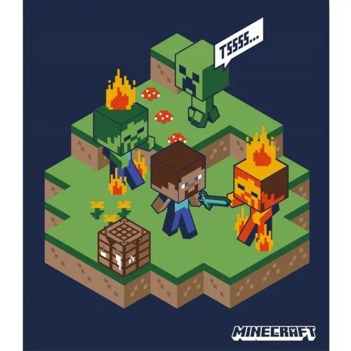 Minecraft Zombie Siege polár takaró 100x140cm