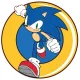 Sonic a sündisznó Ring formapárna, díszpárna 31x31 cm