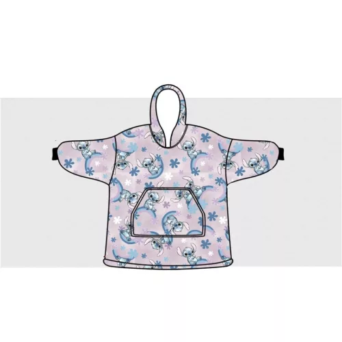 Disney Lilo és Stitch, A csillagkutya Dreamy belebújós plüss polár takaró, poncsó 7-14 év