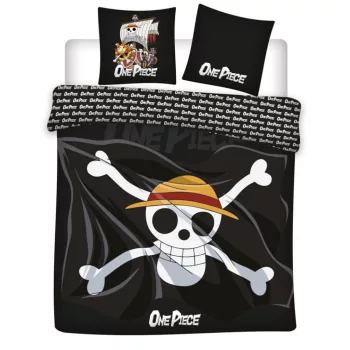   One Piece Skull dupla, kétszemélyes ágyneműhuzat 240×220cm, 65x65 cm