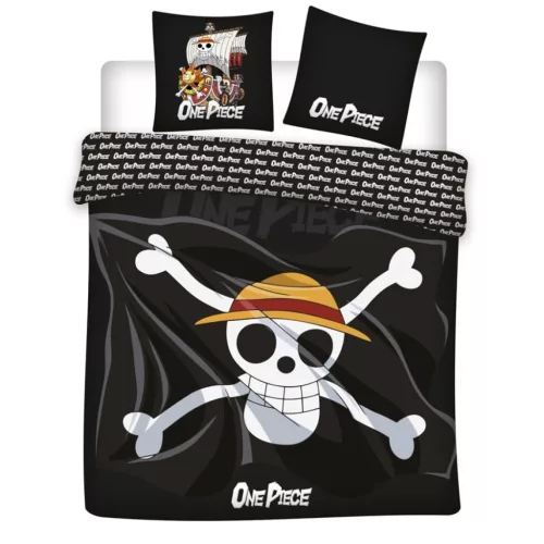 One Piece Skull dupla, kétszemélyes ágyneműhuzat 240×220cm, 65x65 cm
