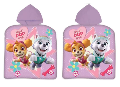 Mancs Őrjárat Pup Pals strand törölköző poncsó 55x110 cm (Fast Dry)