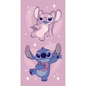   Disney Lilo és Stitch, A csillagkutya Angel fürdőlepedő, strand törölköző 70x140cm (Fast Dry)