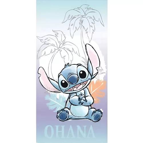 Disney Lilo és Stitch, A csillagkutya Ohana Light fürdőlepedő, strand törölköző 70x140cm (Fast Dry)